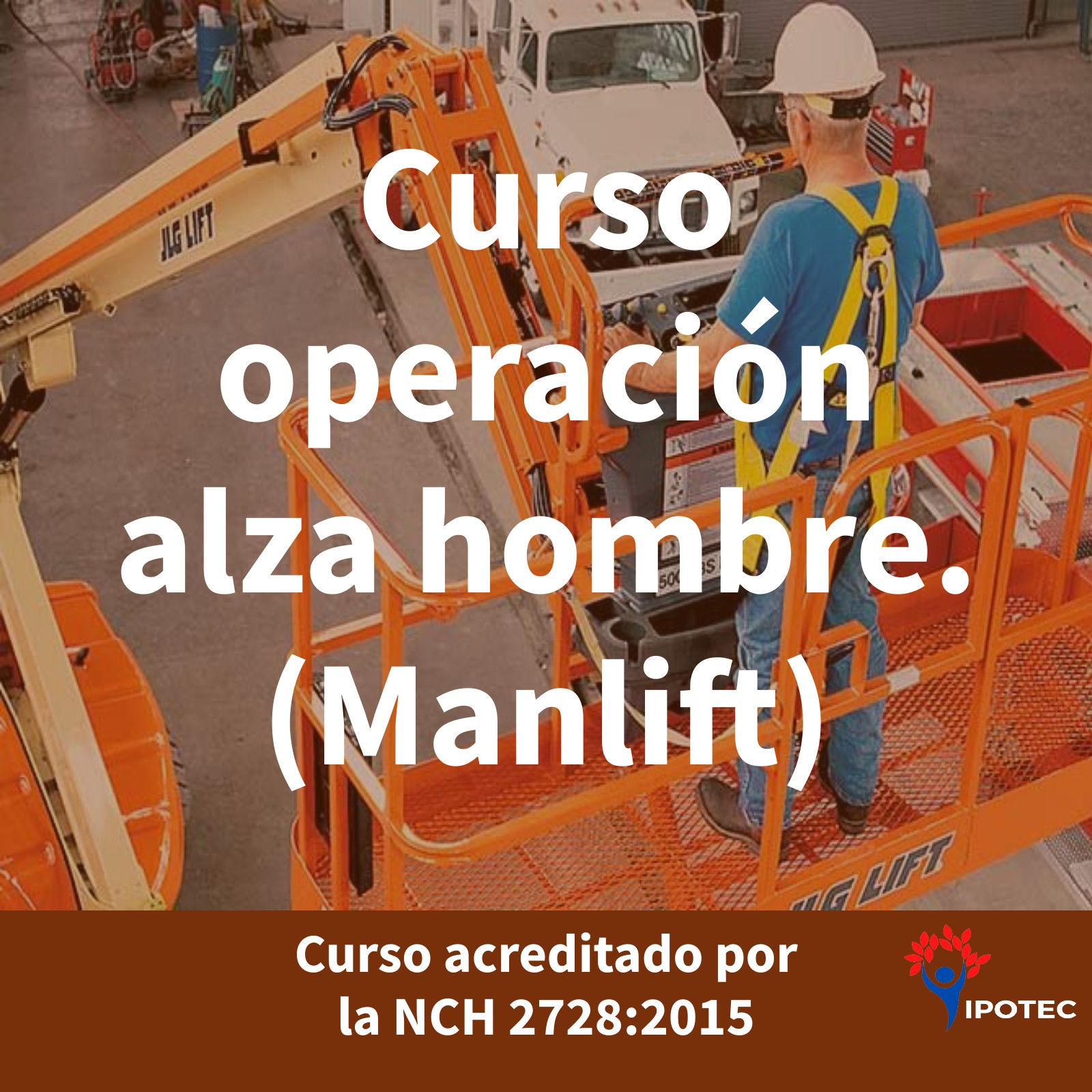 Operación de equipo alza hombre